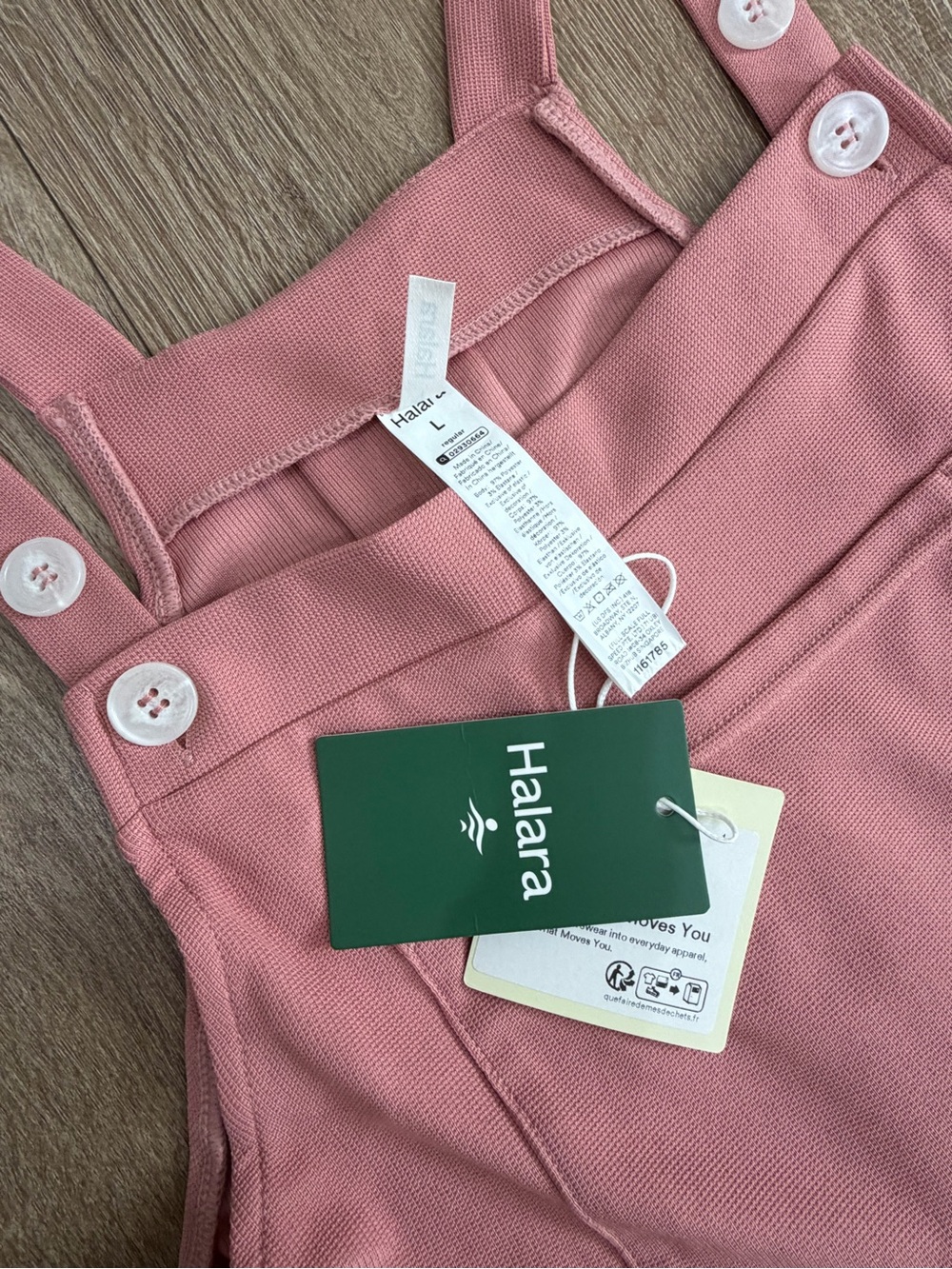 NWT Halara Pockets Waffle Casual Jogger Overalls Rose Tan Size Large - Picture 8 of 10